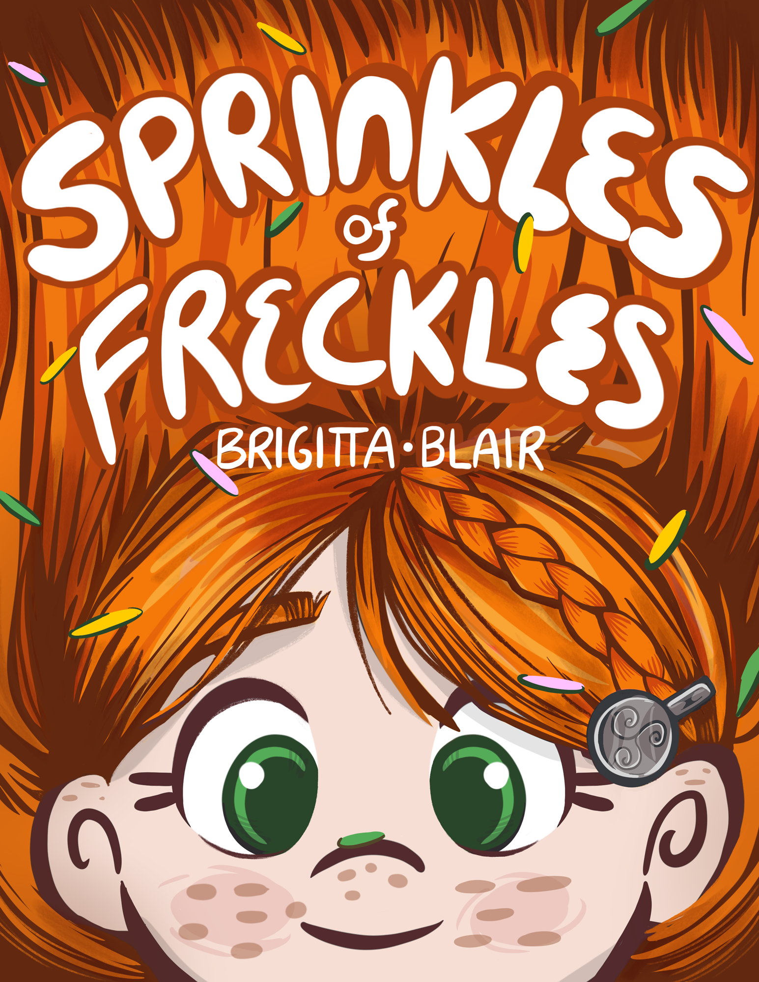 closeup of redhead girl with freckles book cover
