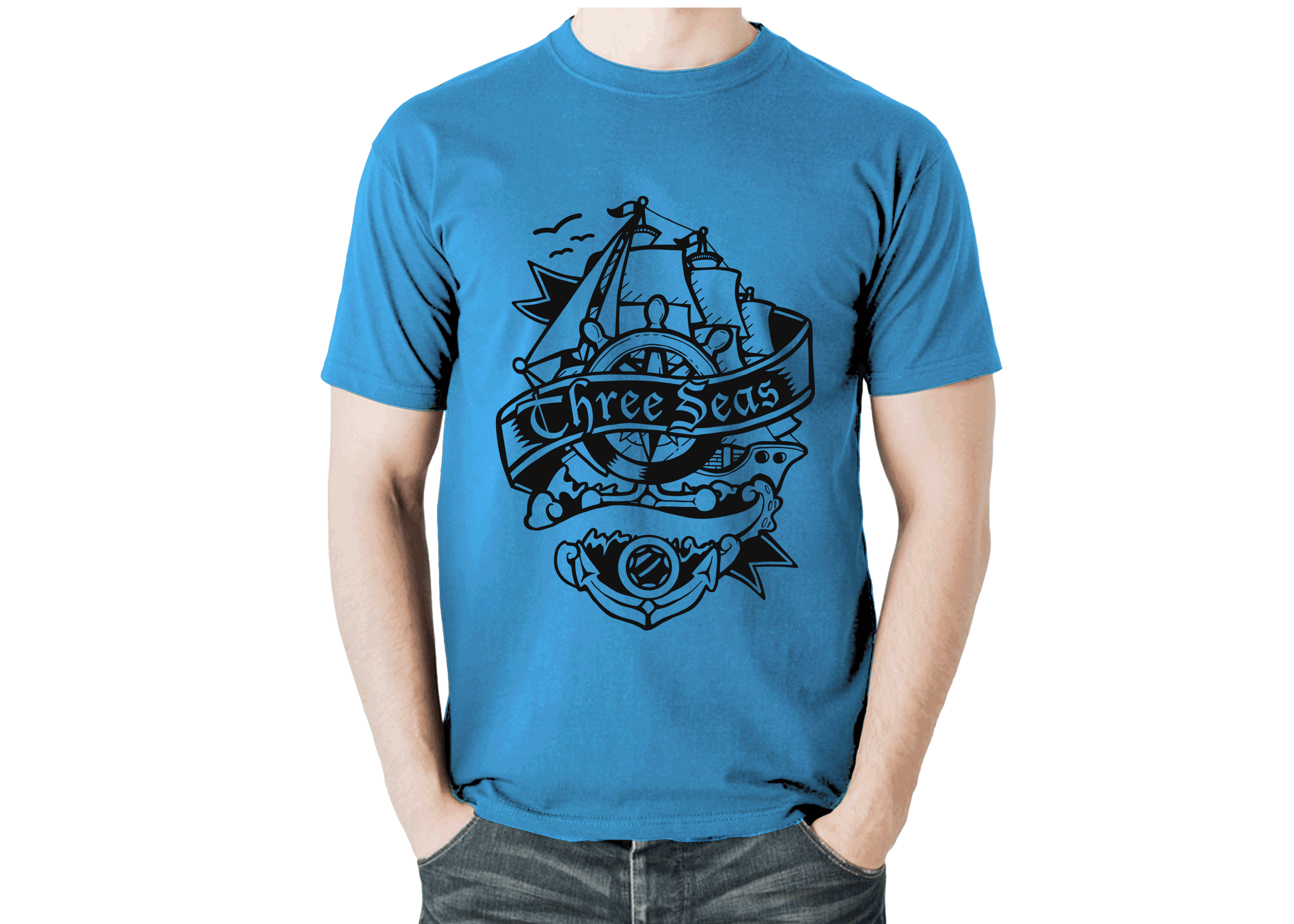 three seas nautical shirt design